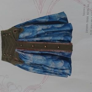 Tripp nyc Blue and Green Women's Skirt